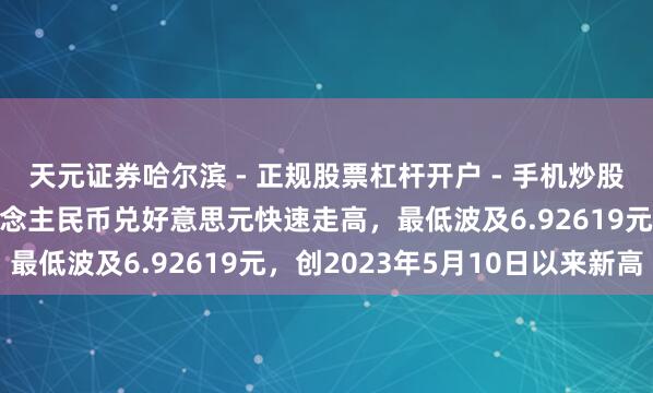 天元证券哈尔滨 - 正规股票杠杆开户 - 手机炒股怎么配资注册 离岸东说念主民币兑好意思元快速走高，最低波及6.92619元，创2023年5月10日以来新高